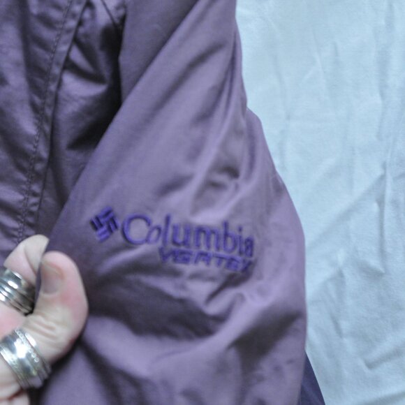 Columbia Purple Hooded Jacket Zip Up Coat - Picture 4 of 6